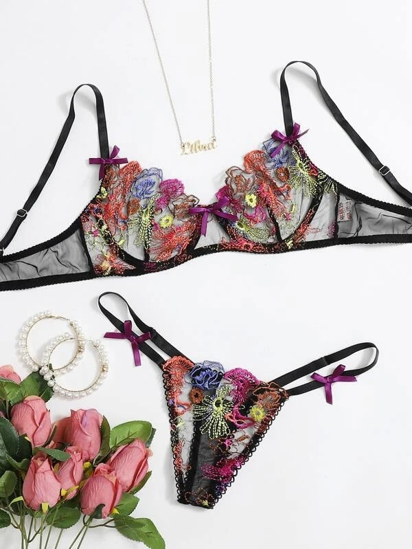 LaceBloom Lingerie Set