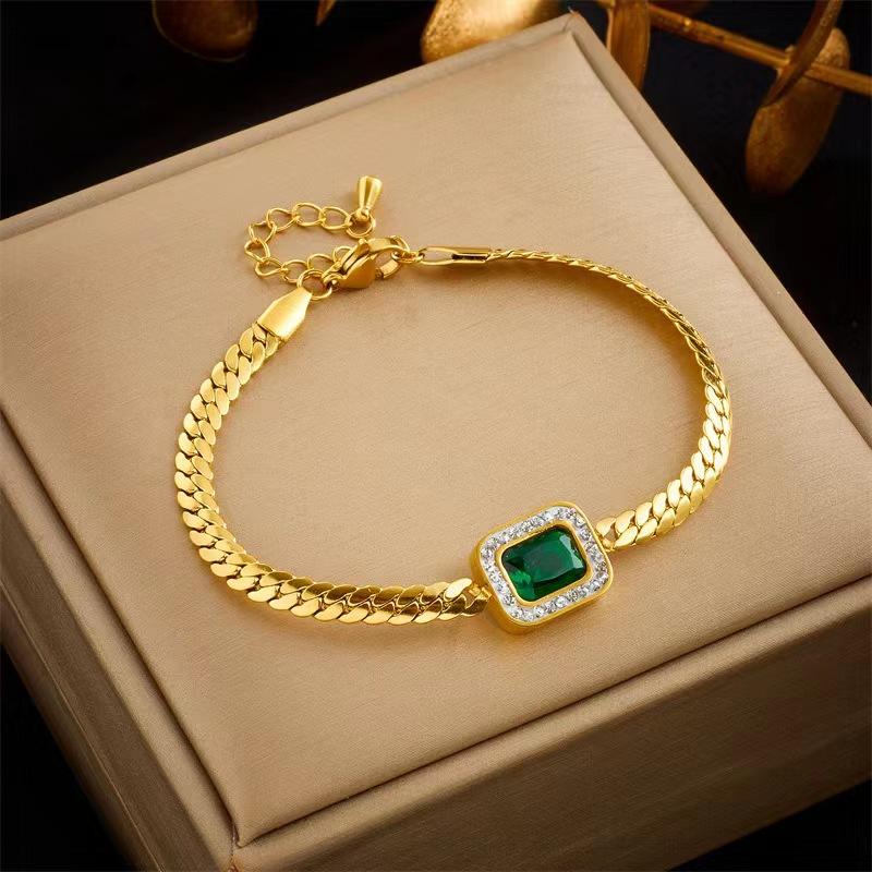 Green Emerald Zirconia jewelry Set