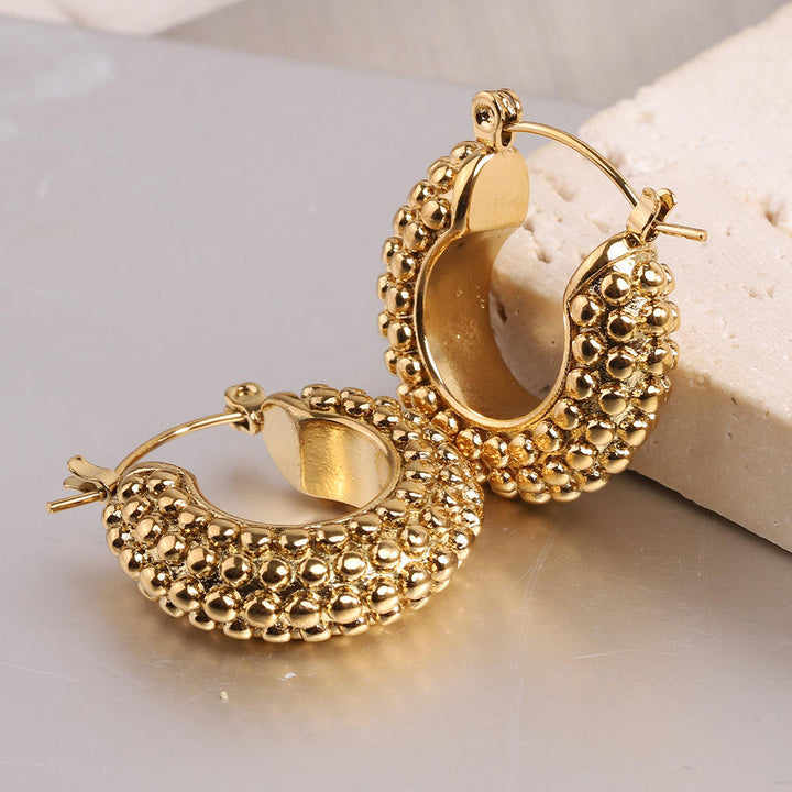 Small Beads Hoop Earrings