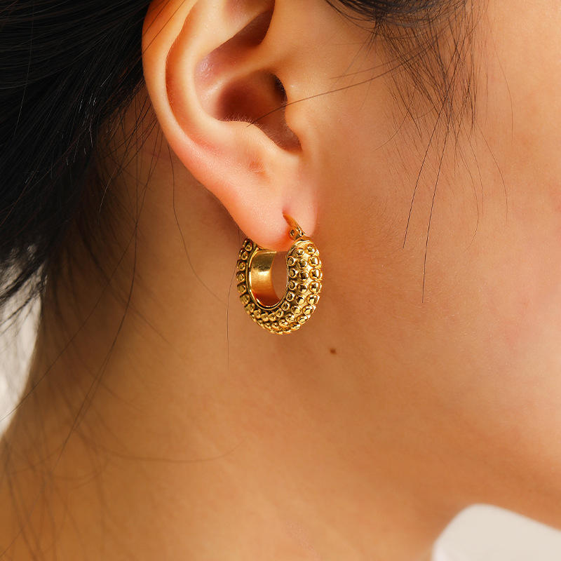 Small Beads Hoop Earrings