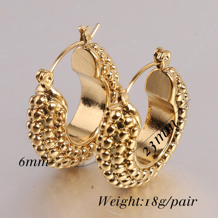 Small Beads Hoop Earrings