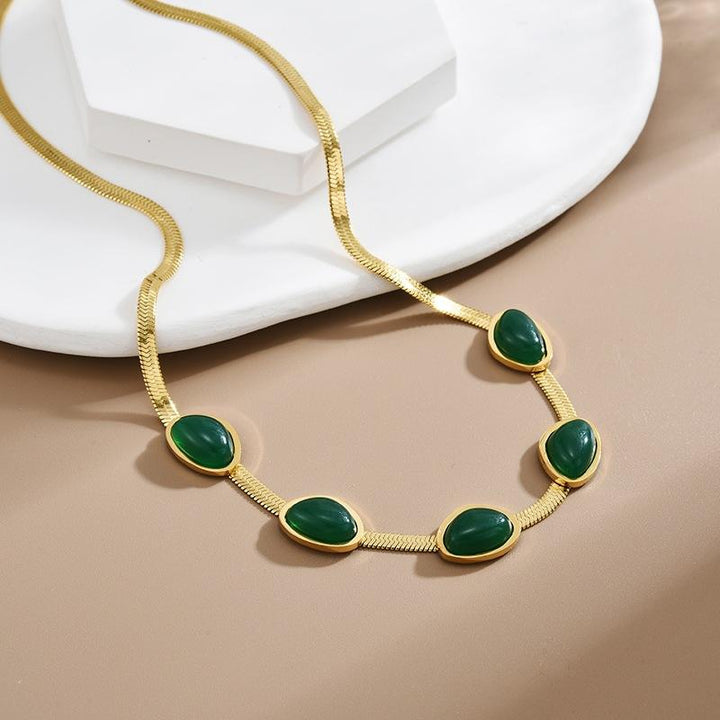 Emerald Stone Jewelry Set