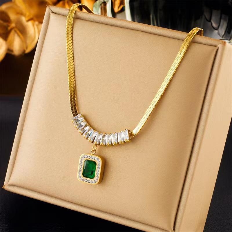 Green Emerald Zirconia jewelry Set